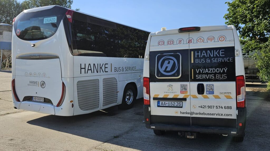Výjazdový servis Hanke Bus & Service u dopravcu s odstaveným autobusom