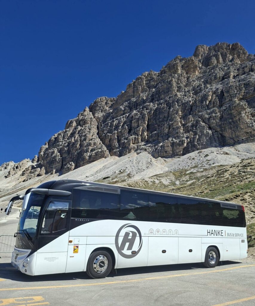 Zájazdový autobus Hanke Bus & Service v Dolomitoch